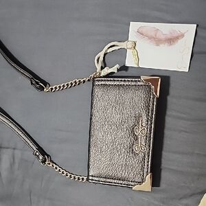 Jessica Simpson Metallic Black Crossbody Bag